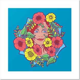 Emblematic Flower Woman Posters and Art